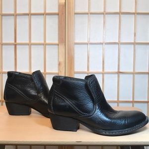 Women’s Born Black Leather Ankle Boots